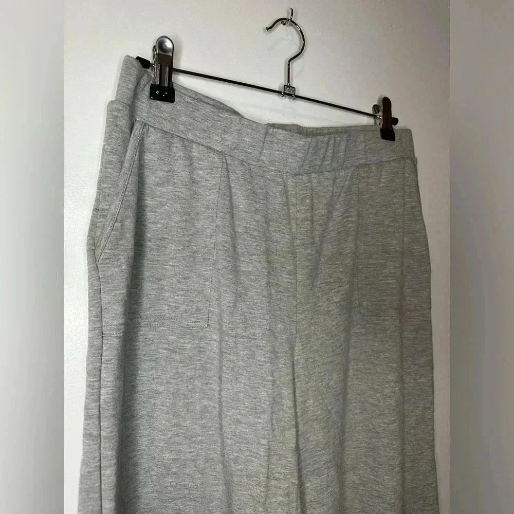 Women’s Rae Dunn Gray Chino Stretchy Waist Ankle Bermuda Pants With Pockets LG - Picture 3 of 4